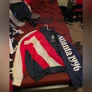 vintage olympics wind breaker